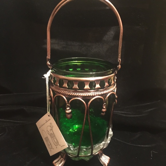 RARE Grand Victorian Basket Votive/Vase - Picture 2 of 7